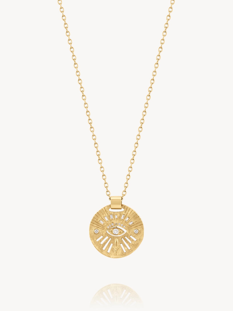 Diamond Dangling Anja Eye Necklace