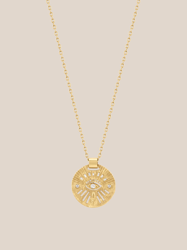 Diamond Dangling Anja Eye Necklace