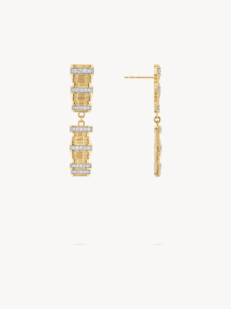 Diamond Pillar Earrings
