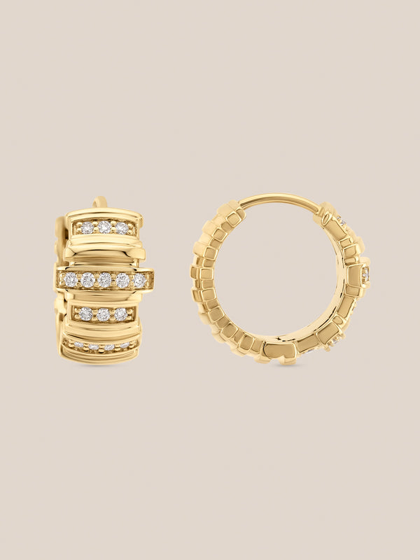 Diamond Pillar Huggies