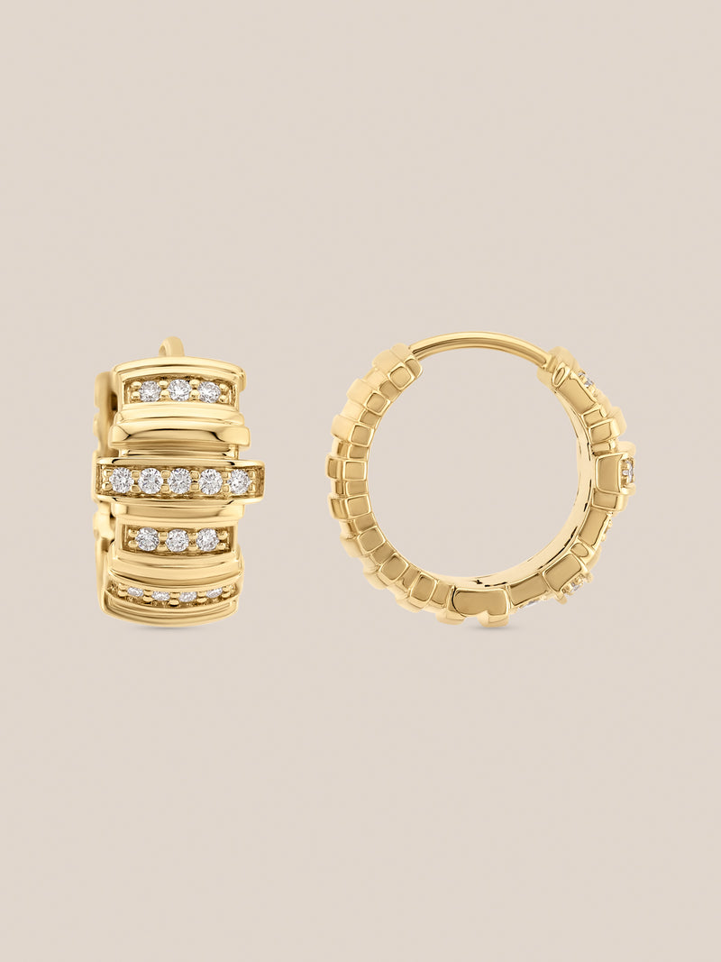Diamond Pillar Huggies