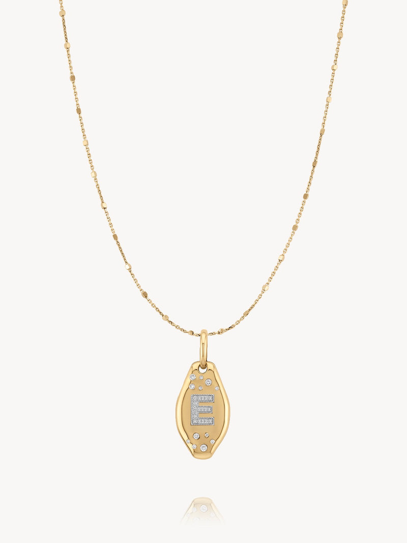 Initial Skipping Stone Pendant