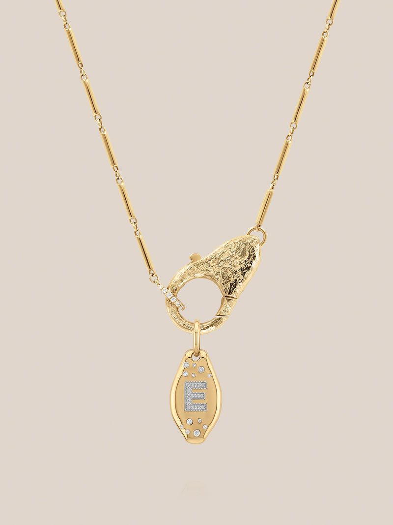 Initial Skipping Stone Pendant