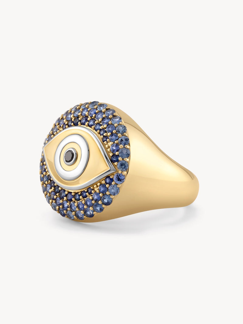 Evil Eye Signet Ring