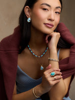 Golden Hills Turquoise Earrings - OOAK