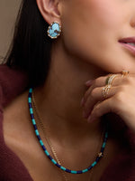 Golden Hills Turquoise Earrings - OOAK