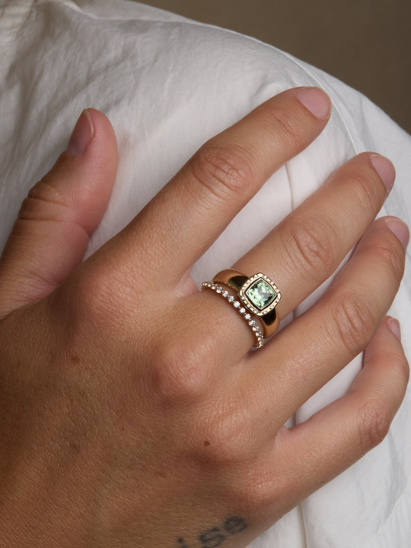 Cushion Cut Aria Ring