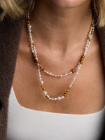 Tiger’s Eye Pearl Strand Necklace