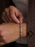 Sapphire Pillar Tennis Bracelet