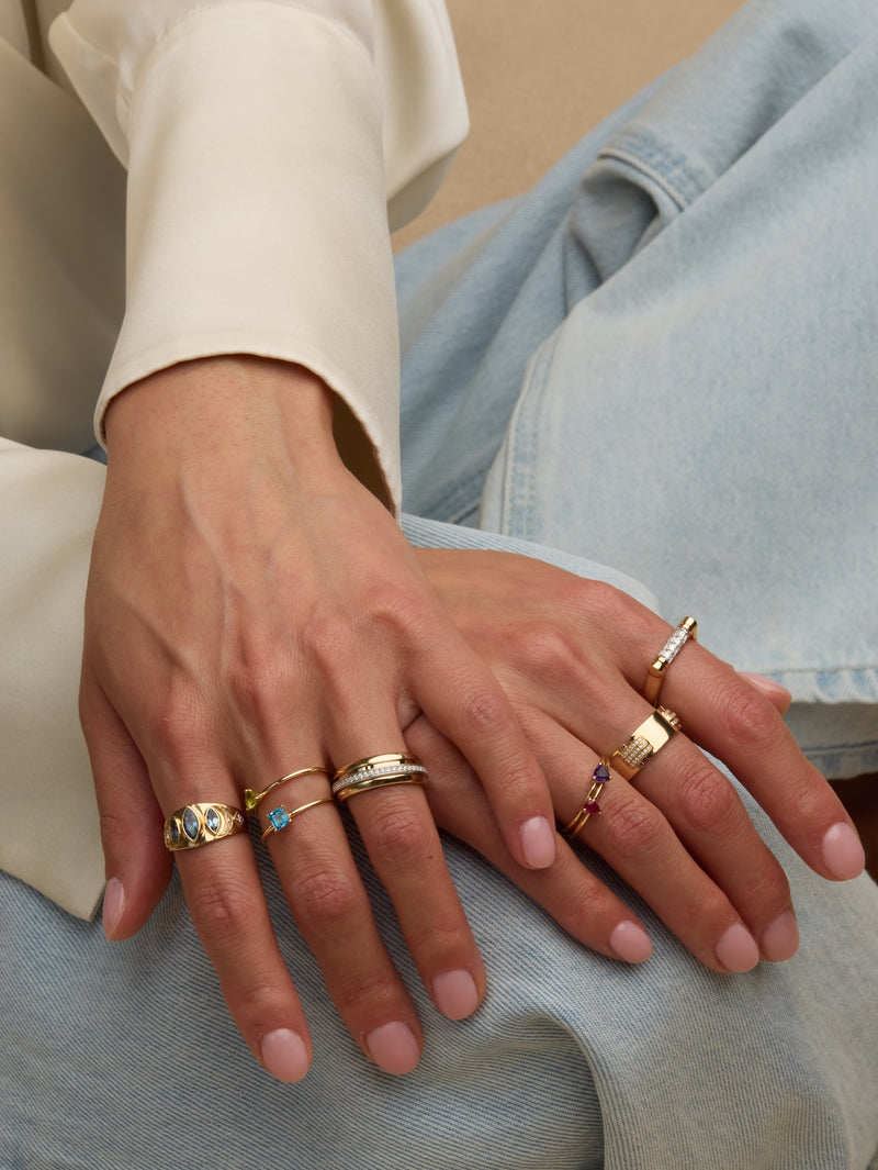 Tusk Baguette Flip Ring