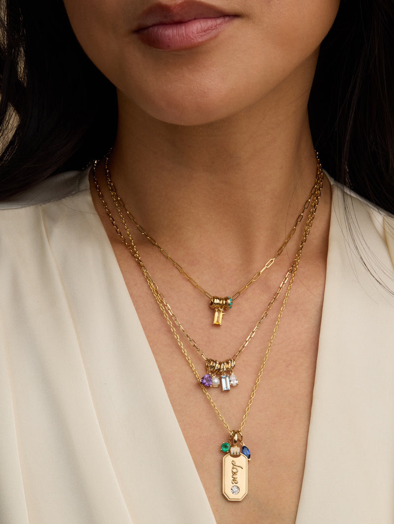 Sapphire Birthstone Charms Necklace