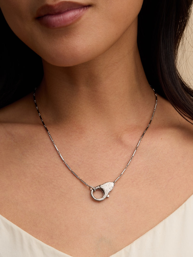 Sterling Silver Lock Necklace