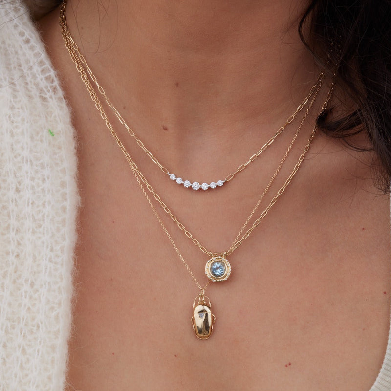 Aquamarine Spotlight Necklace