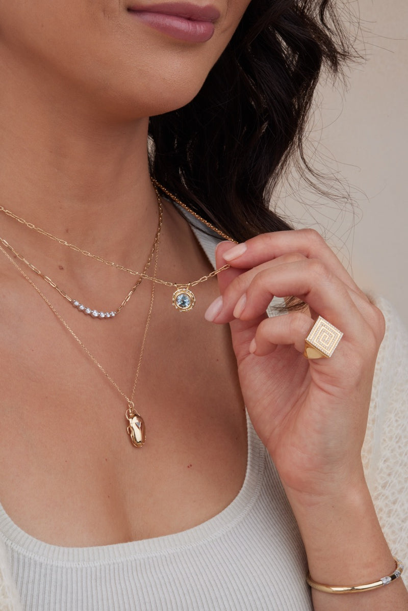 Aquamarine Spotlight Necklace