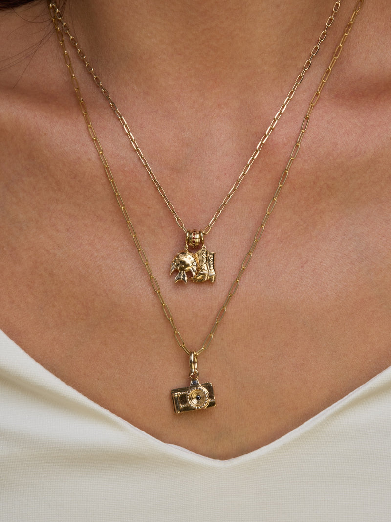 Golden Milgrain Charms