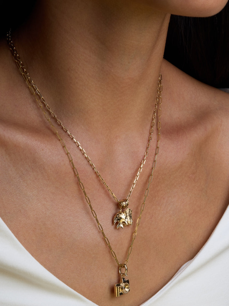 Golden Milgrain Charms