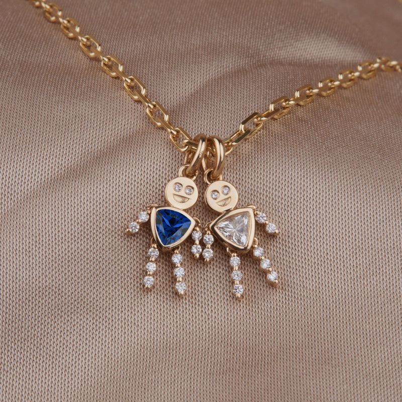 Sapphire Lulu & Lox Charm Necklace