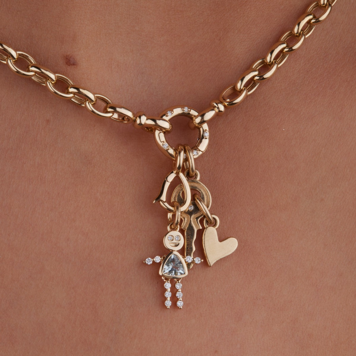 Chunky Link Diamond Necklace in 14k Yellow Gold | Audry Rose