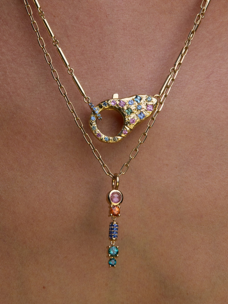 Confetti Lock Necklace