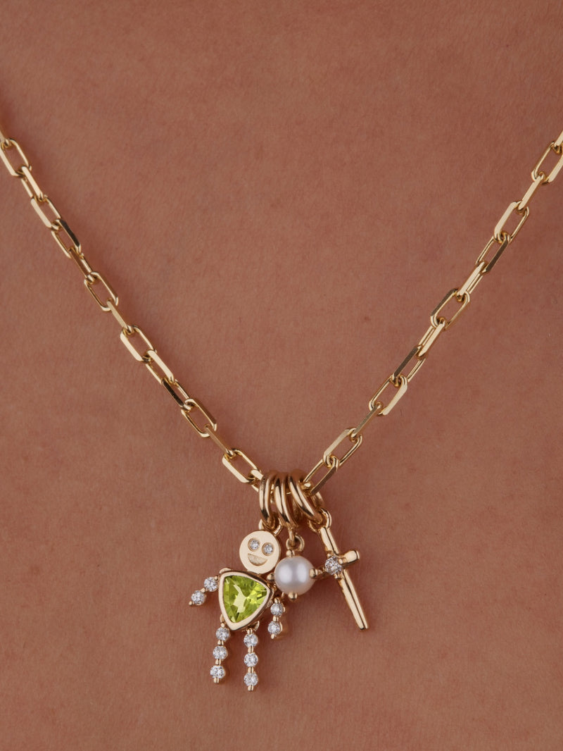 Peridot Lulu & Lox Charm Necklace
