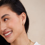 Two-Toned Stitched Hoops