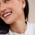 Two-Toned Stitched Hoops