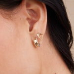 Two-Toned Stitched Hoops