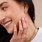 Two-Toned Stitched Hoops