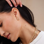 Two-Toned Stitched Hoops