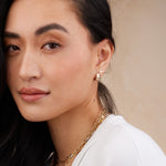 Two-Toned Stitched Hoops