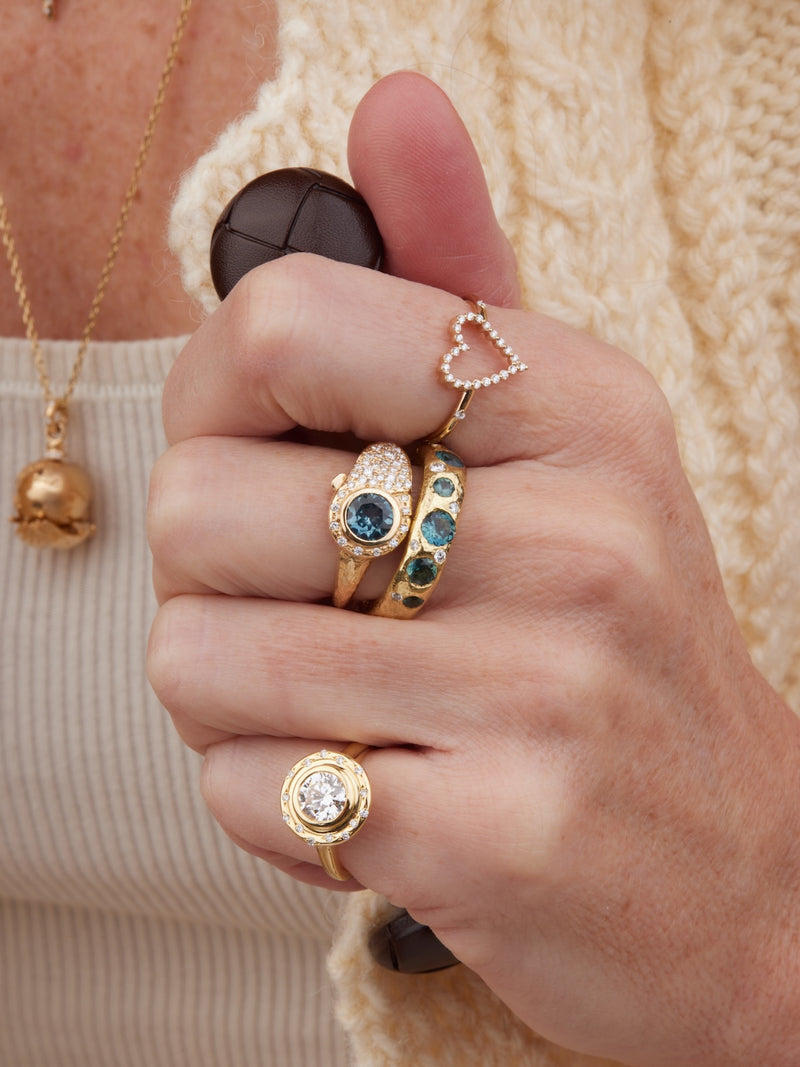 Birthstone Lock Ring