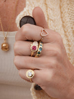 Tourmaline Birthstone Lock Ring
