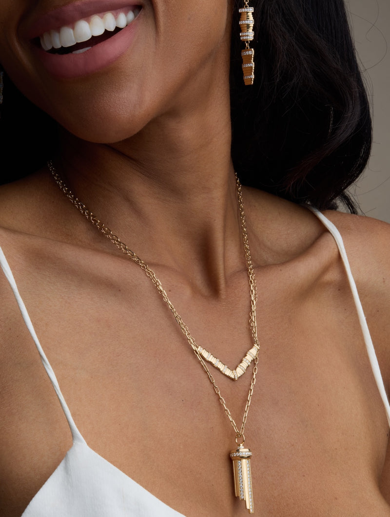 Diamond Pillar Necklace