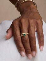 Emerald Pillar Wrap Ring