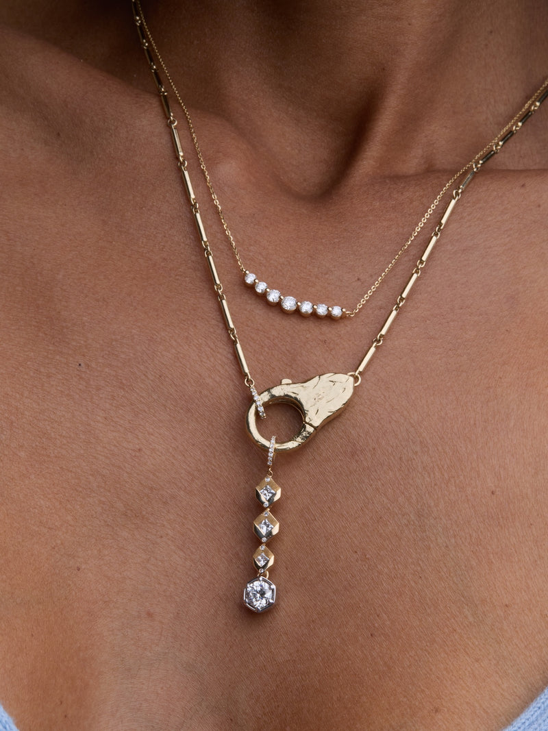 Hexagon Argyle Lariat