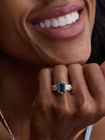 Elongated Tourmaline Argyle Ring