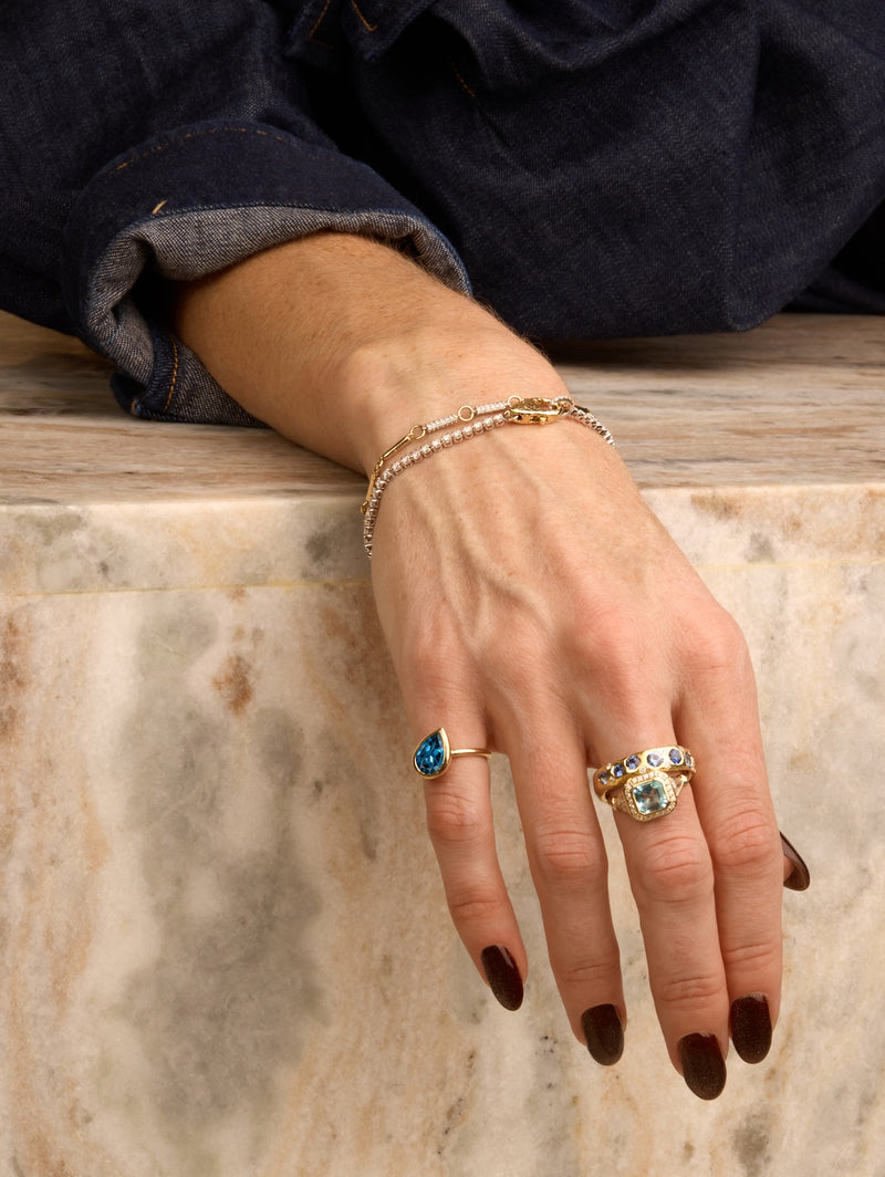 London Blue Topaz Dune Ring