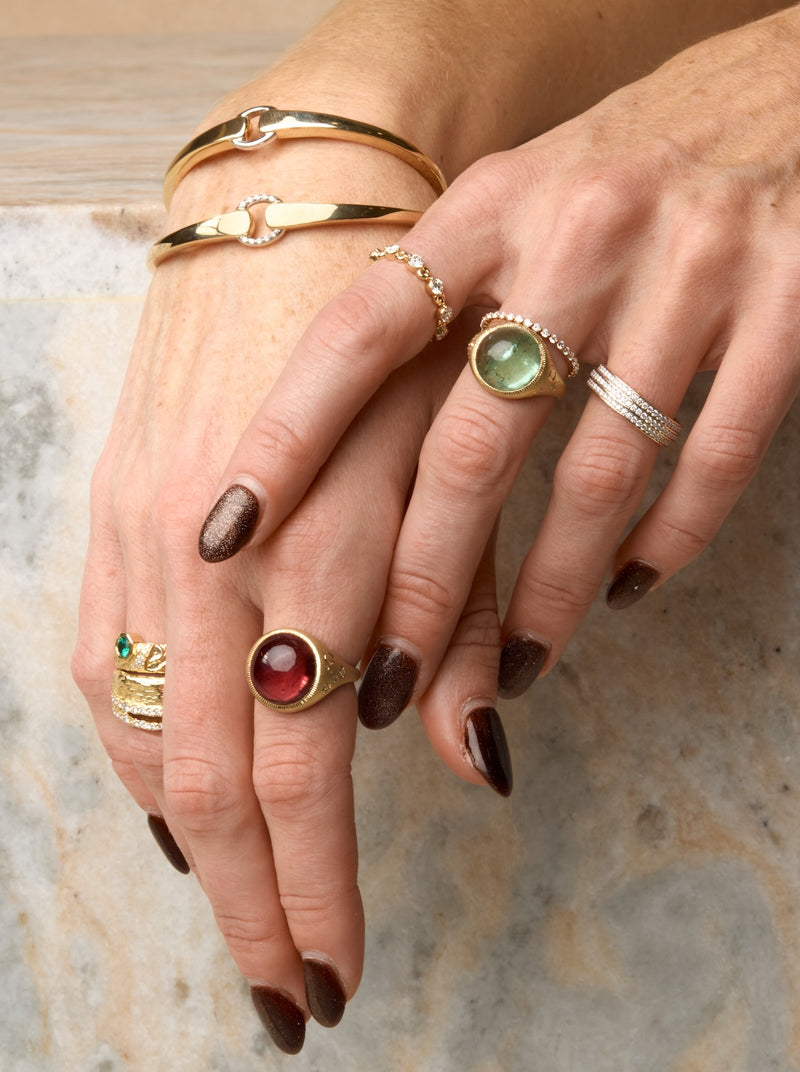 Pink Tourmaline Galileo Ring - OOAK