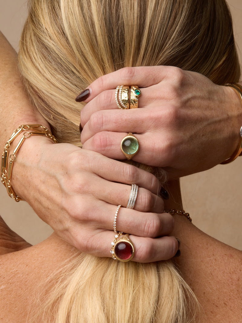 Pink Tourmaline Galileo Ring - OOAK