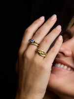 Champagne Diamond Scatter Ring