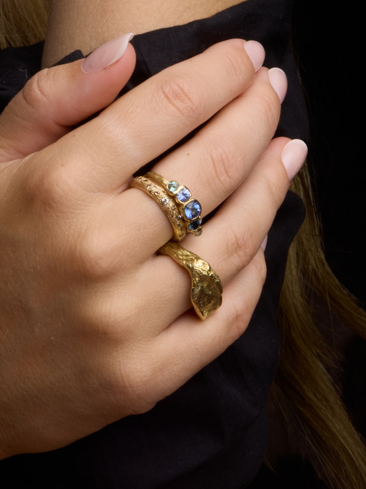Ellis Mhairi Cameron Scatter Ring in 14K Solid Gold | Audry Rose