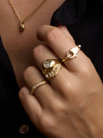 Armach White Diamond Signet Ring