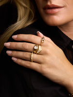 Champagne Diamond Scatter Ring