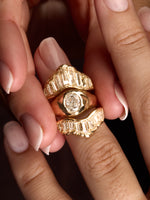 Armach White Diamond Signet Ring