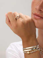 Golden Arc Chain Bracelet