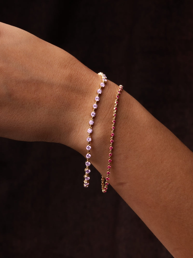 Wrapped in Pink Sapphires Bracelet