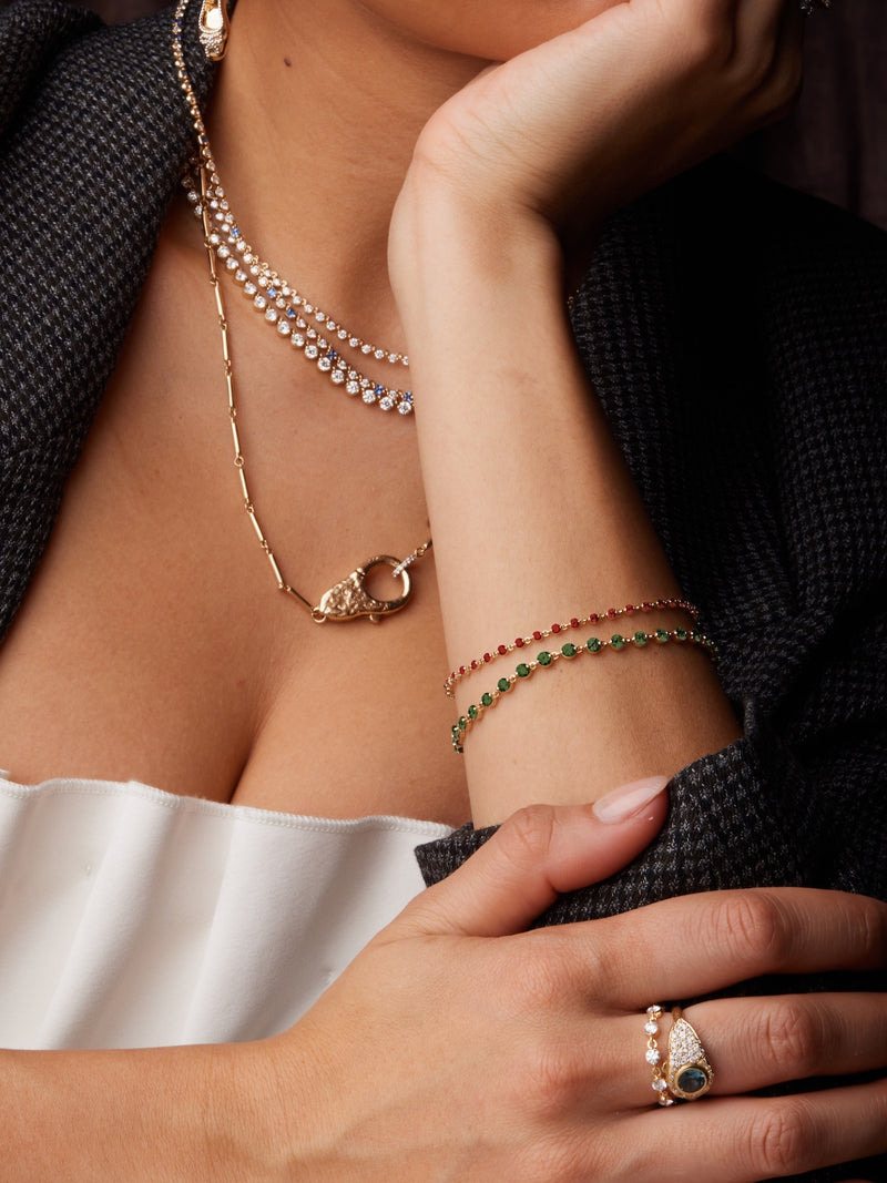 Wrapped in Green Tourmaline Bracelet