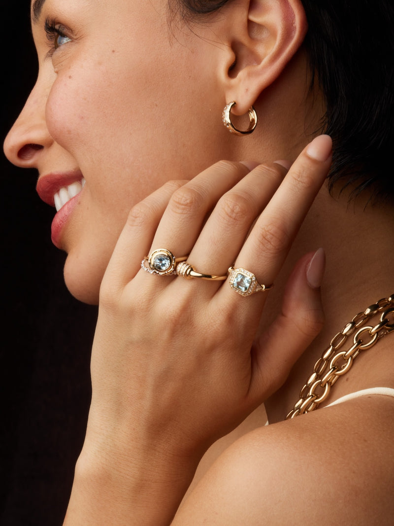 Aquamarine Spotlight Ring