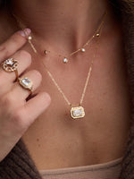 Spotlight Emerald-Cut Diamond Pendant