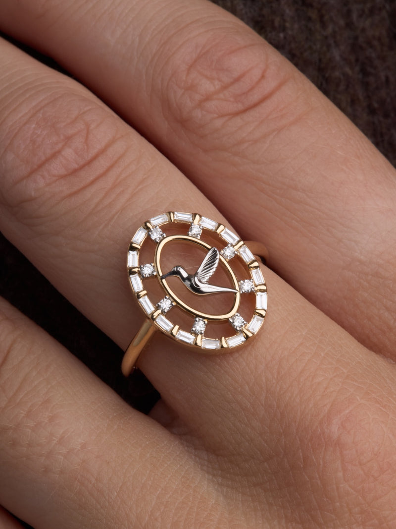 Hummingbird Talisman Ring